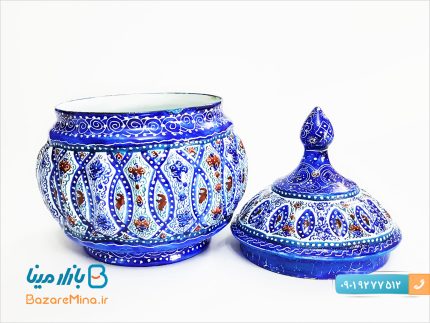 قندان مسی مینا کاری