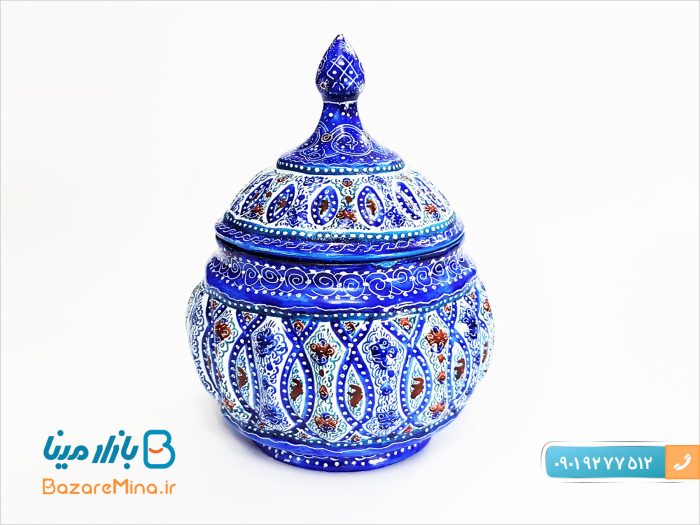 قندان مسی مینا کاری