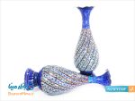 گلدان مسی مینا کاری 20 سانتی متری