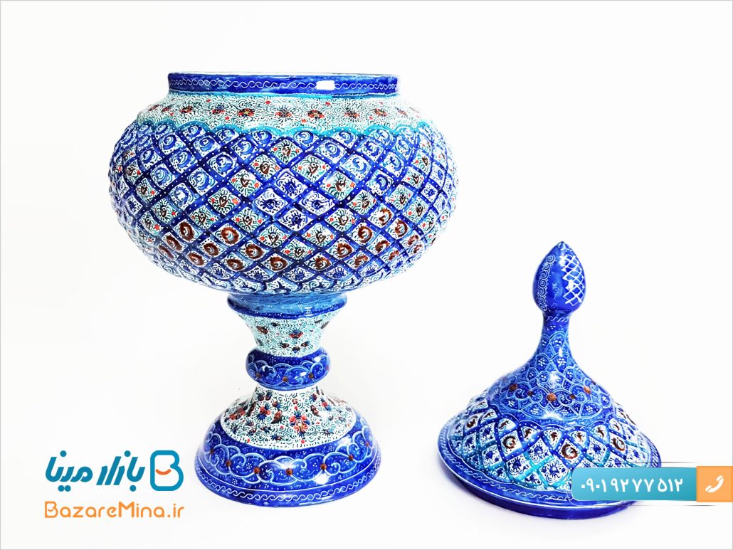 شکلات خوری مسی مینا کاری