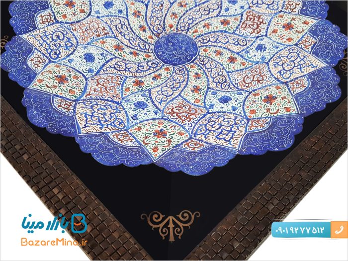 قاب بشقاب مسی مینا کاری