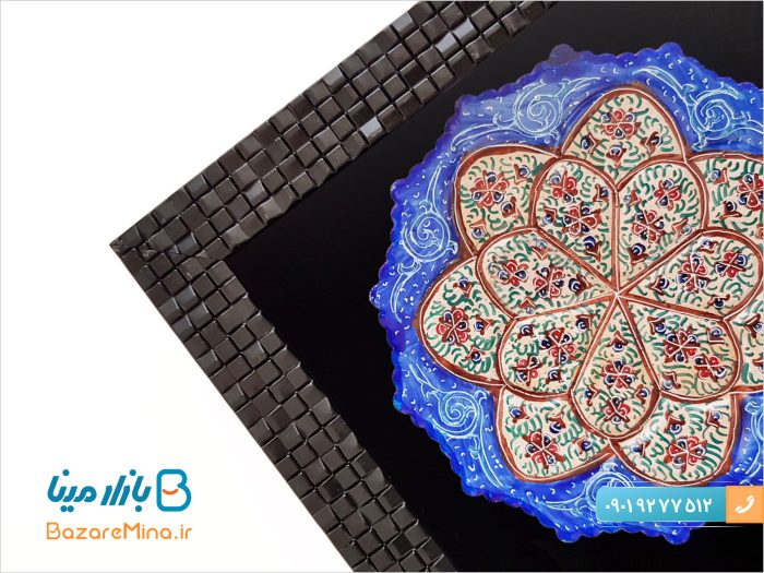 قاب سه بشقابی مینا کاری