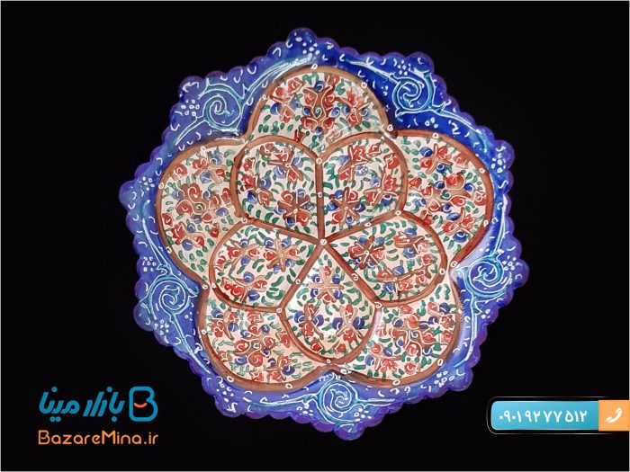 قاب سه بشقابی مینا کاری