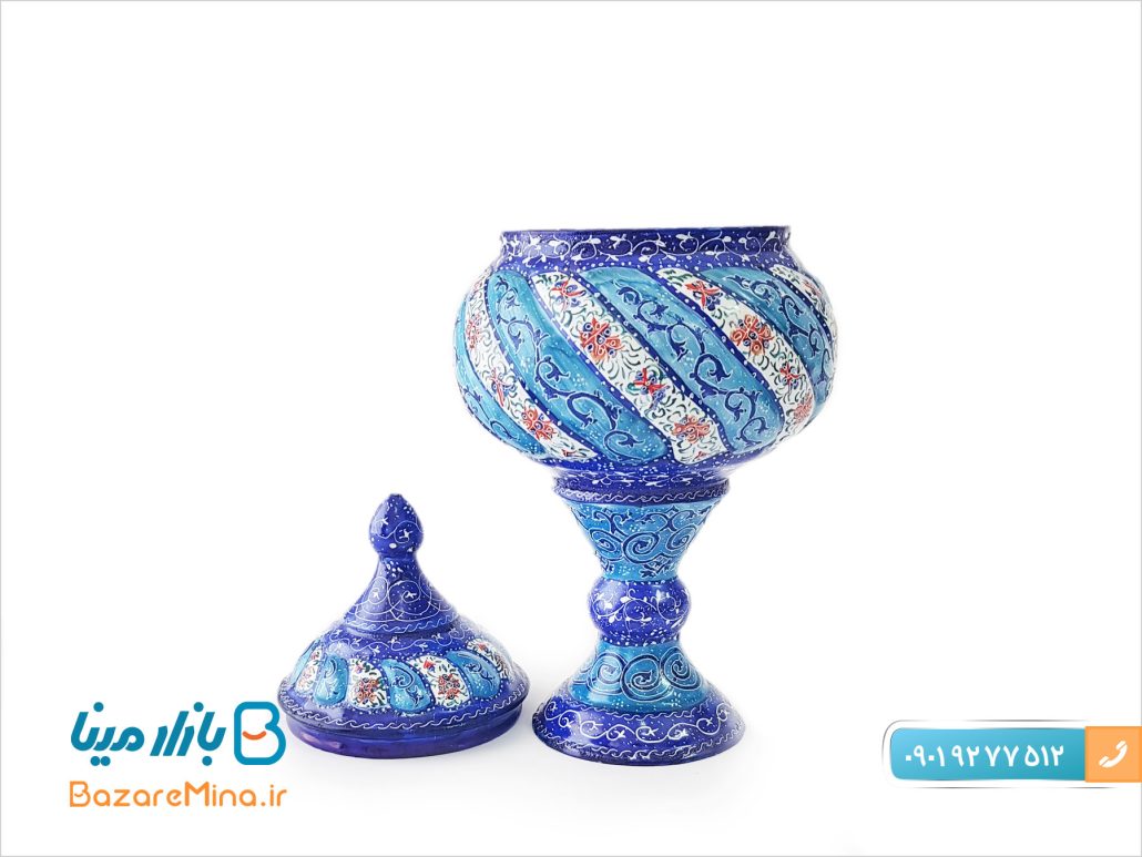 قندان پایه دار میناکاری