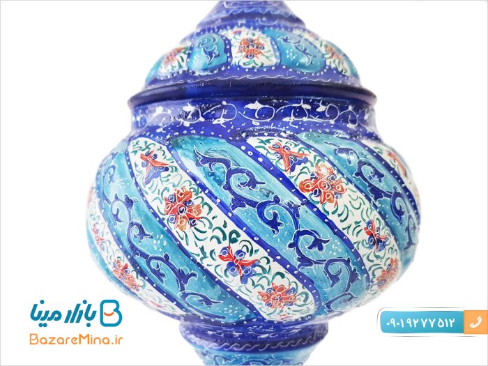 قندان پایه دار میناکاری
