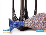 گلدان مسی میناکاری جعبه مشبک ارتفاع 20 سانتی متر
