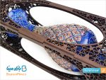 گلدان مسی میناکاری جعبه مشبک ارتفاع 20 سانتی متر