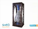 گلدان مسی میناکاری جعبه مشبک