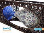 گلدان مسی میناکاری جعبه مشبک