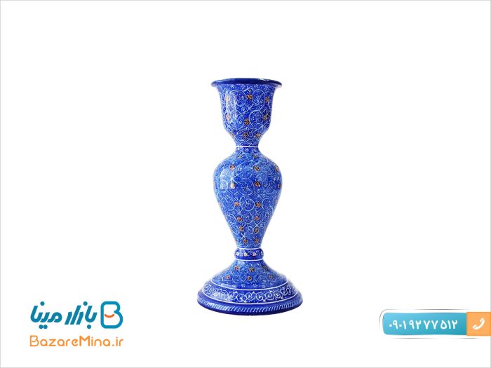 شمعدان مسی ميناکاری
