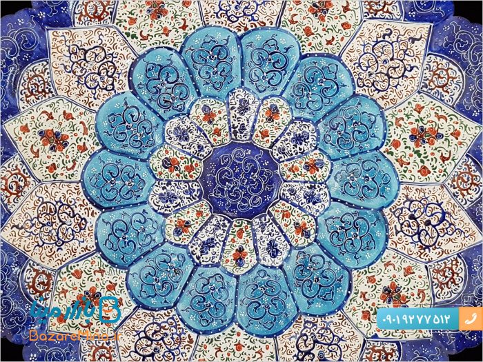قاب بشقاب مسی میناکاری