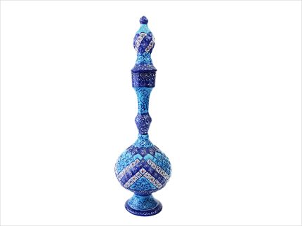 تنگ مسی ميناکاری ارتفاع 30 سانتی متر