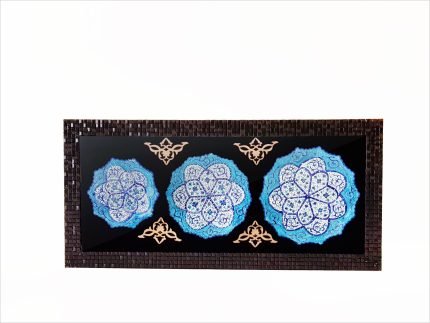 تابلوی سه بشقاب مینا کاری