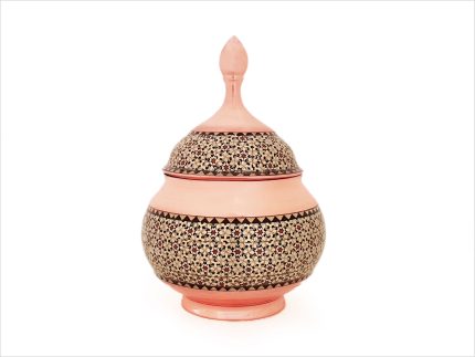 قندان مسی خاتم کاری