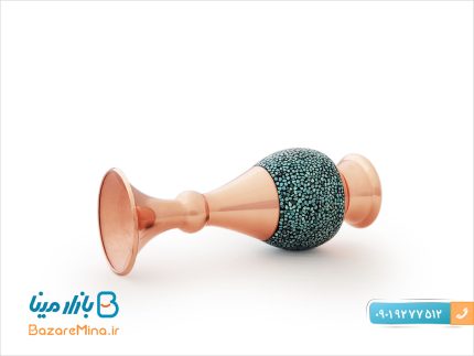 گلدان فیروزه کوب ارتفاع 16 سانتی متر