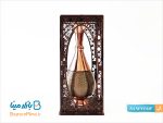 گلدان مس و خاتم کاری جعبه مشبک ارتفاع 16 سانتی متر