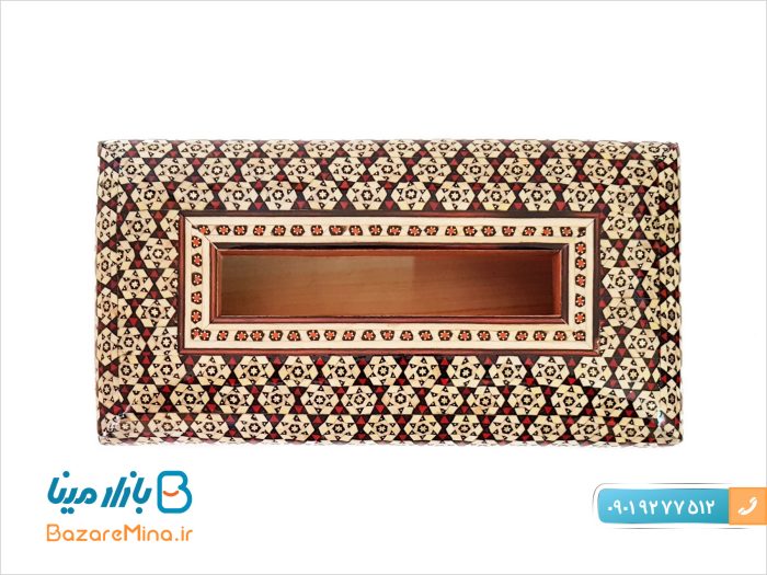 جا دستمال کاغذی خاتم کاری