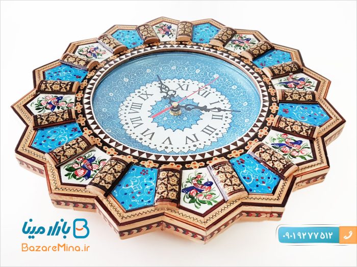 ساعت دیواری مینا و خاتم