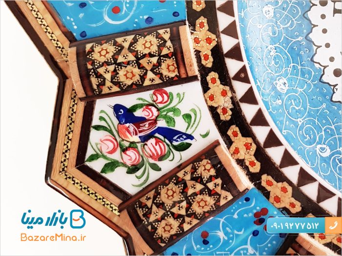 ساعت دیواری مینا و خاتم