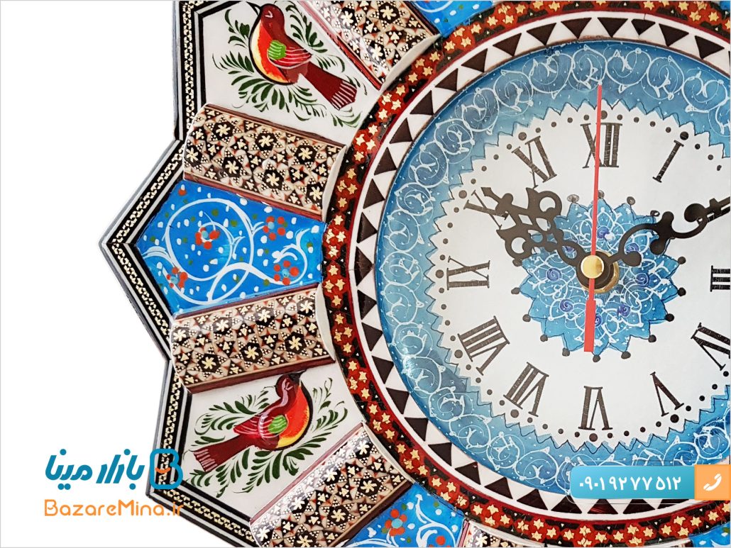 ساعت دیواری مینا و خاتم