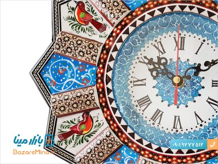 ساعت دیواری مینا و خاتم