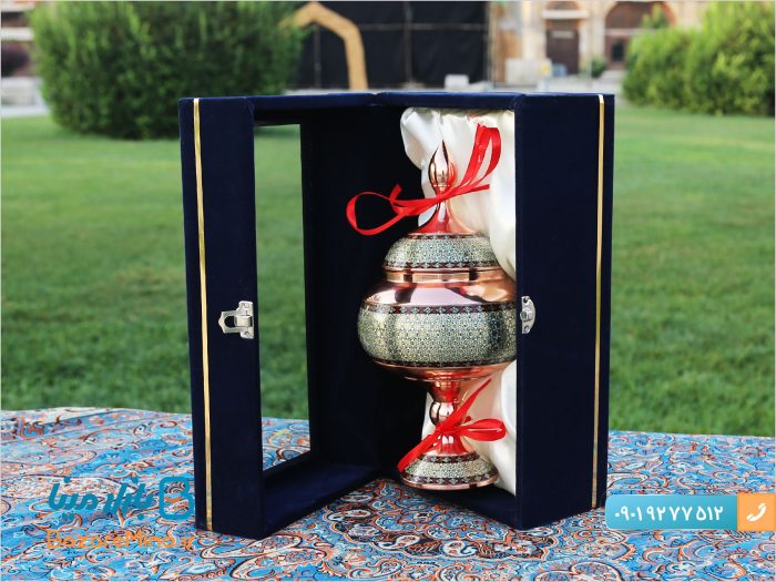شکلات خوری مس و خاتم کاری بزرگ