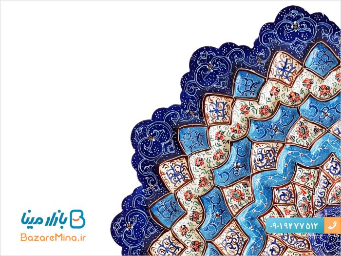 بشقاب میناکاری 30 سانتی اعلا