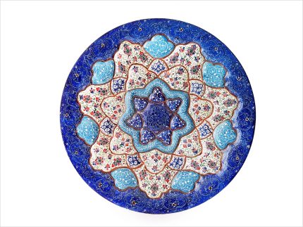 بشقاب میناکاری لبه گرد 30 سانتی متری