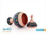 قندان پایه دار مس و میناکاری