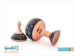 قندان پایه دار مس و میناکاری