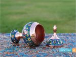 قندان پایه دار مس و پرداز
