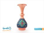 گلدان مس و میناکاری