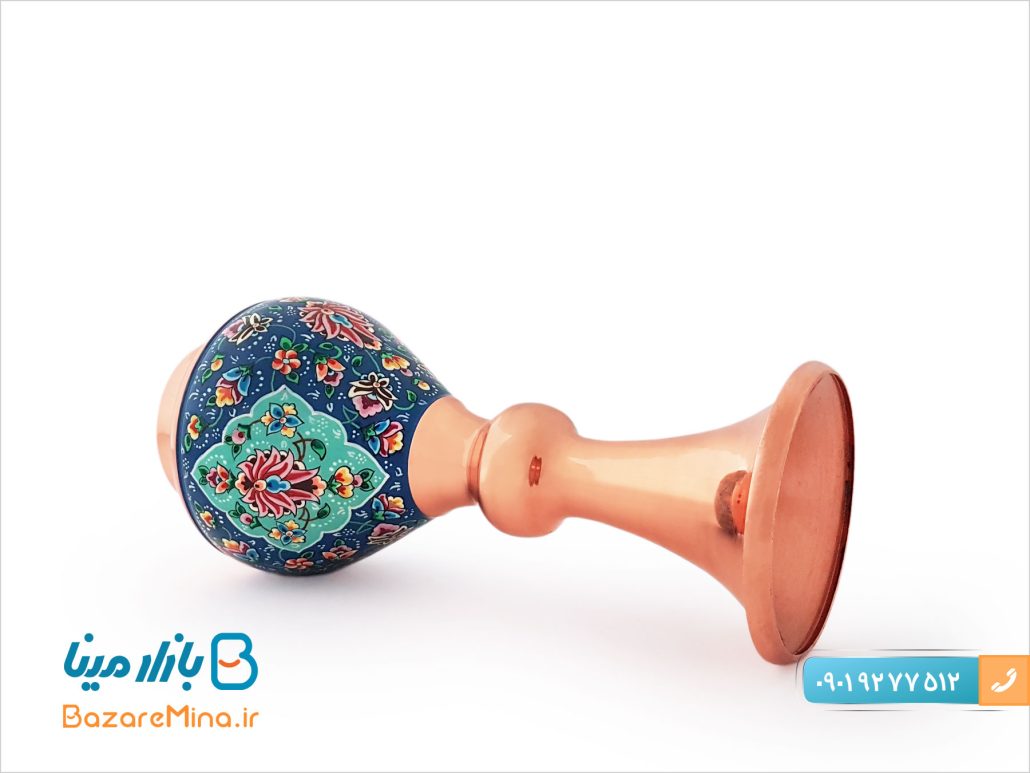 گلدان مس و میناکاری