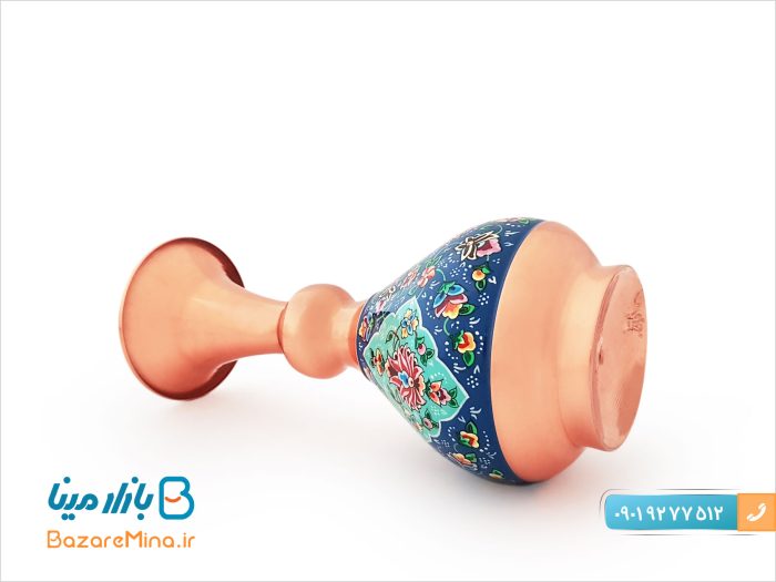 گلدان مس و میناکاری