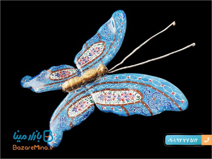 قاب پروانه مینا کاری سایز کوچک
