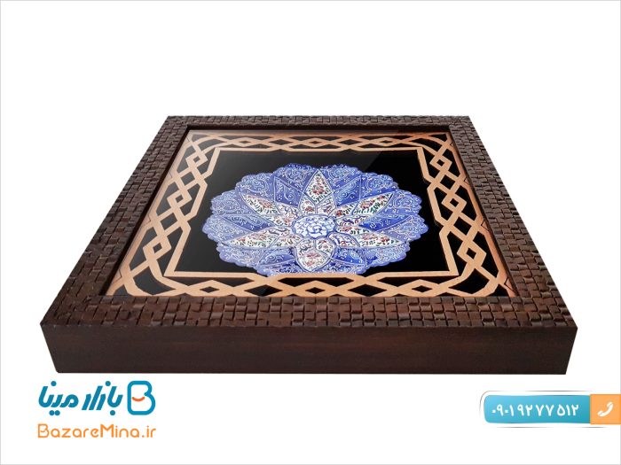 قاب میناکاری ابعاد 23*23 سانتی متر