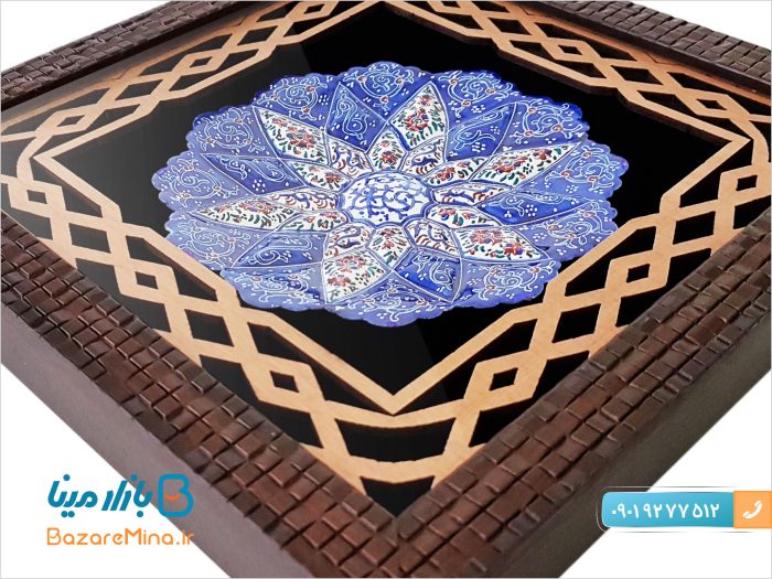 قاب میناکاری ابعاد 23*23 سانتی متر
