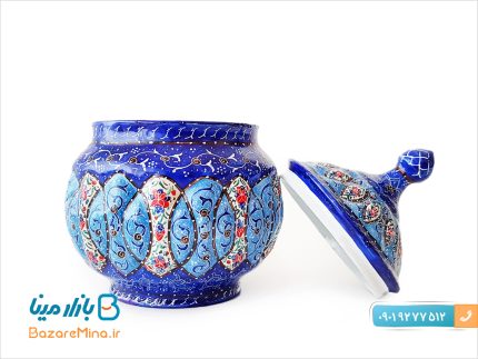 قندان میناکاری ارتفاع 13 سانتی متر