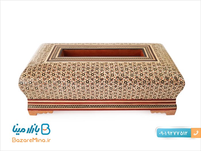 جا دستمال کاغذی خاتم کاری اعلا