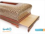 جا دستمال کاغذی خاتم کاری اعلا