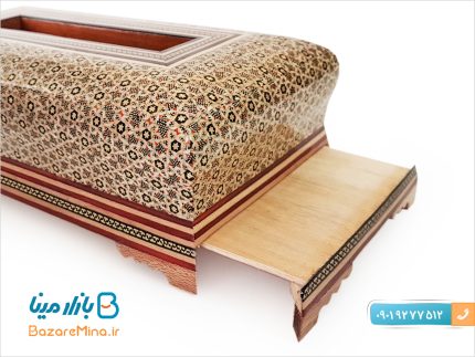 جا دستمال کاغذی خاتم کاری اعلا