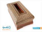جا دستمال کاغذی خاتم کاری اعلا