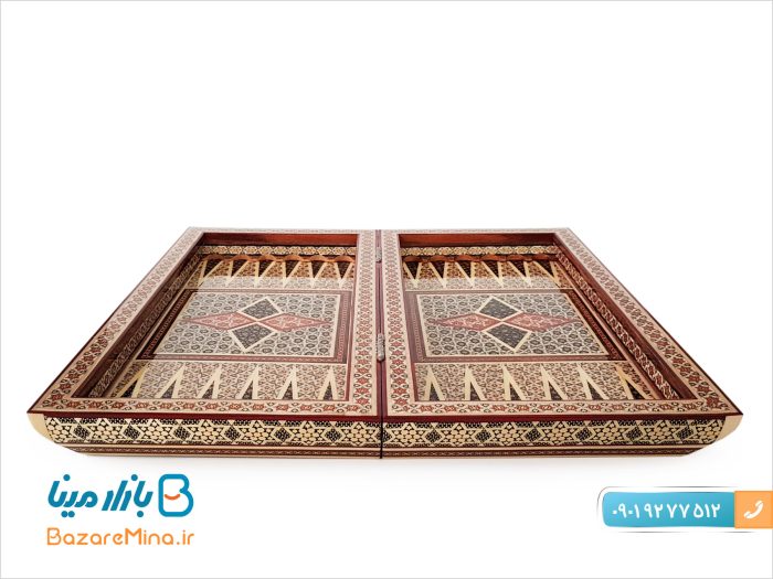 تخته نرد و شطرنج 40 سانتی متری خاتم کاری اعلا