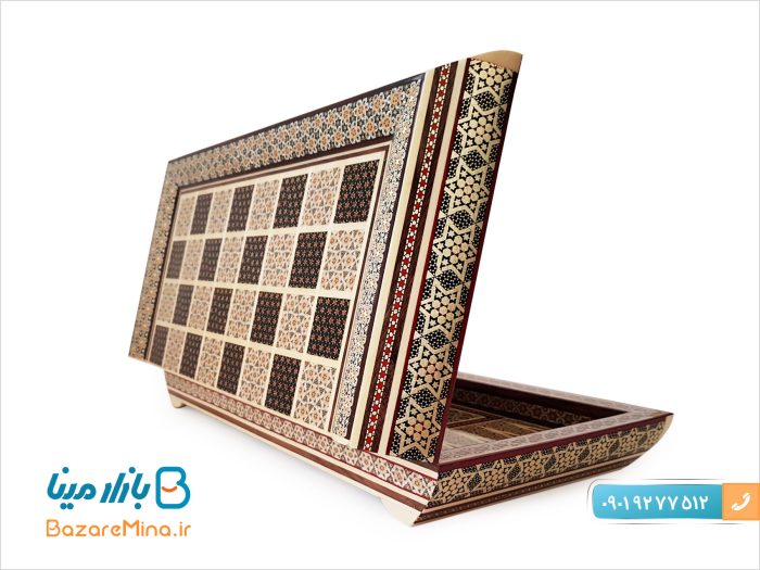 تخته نرد و شطرنج 40 سانتی متری خاتم کاری اعلا