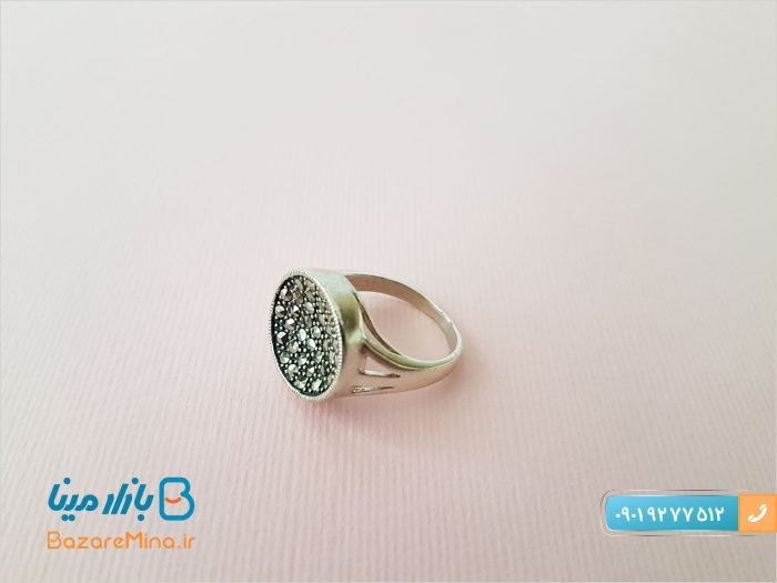 نیم ست نقره سیاه قلم مدل خورشید
