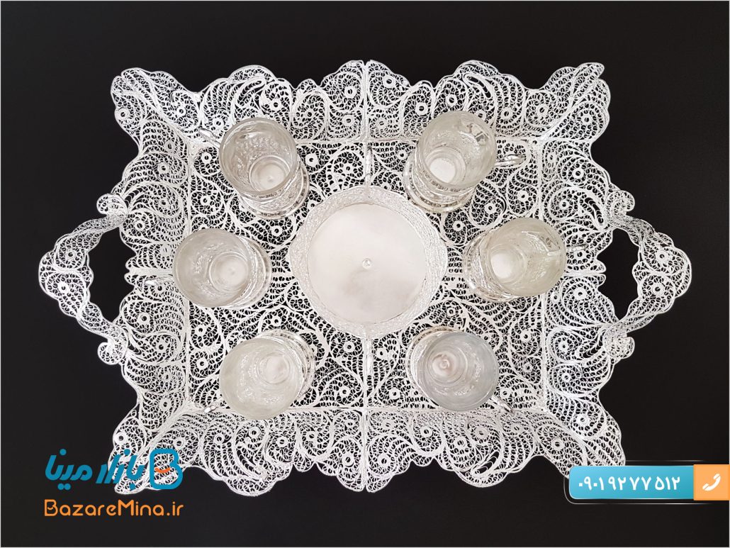 سرویس چای خوری ملیله کاری