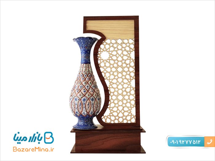 تندیس مینا کاری گلدان 20 سانتی متری