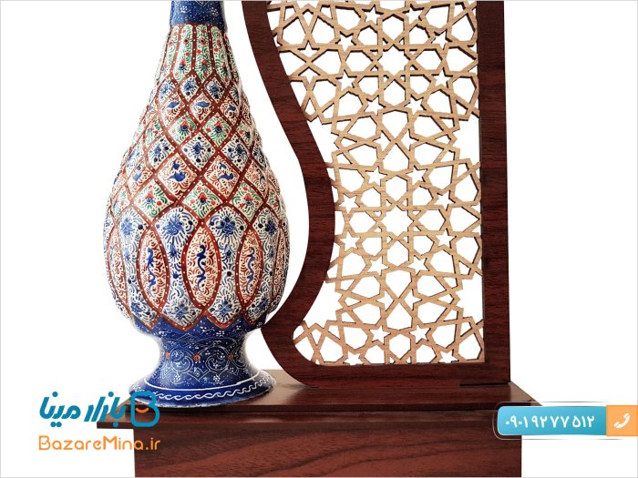 تندیس مینا کاری گلدان 20 سانتی متری