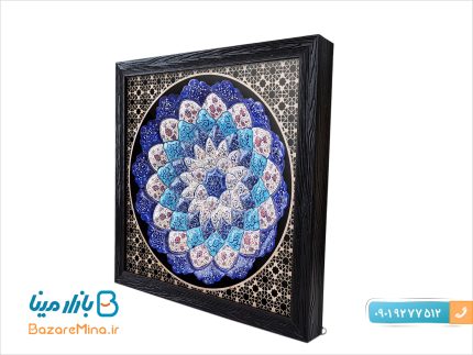 بشقاب میناکاری قاب دار