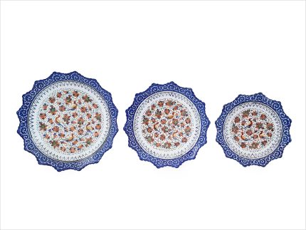 سری سه تکه بشقاب میناکاری اسماعیلی